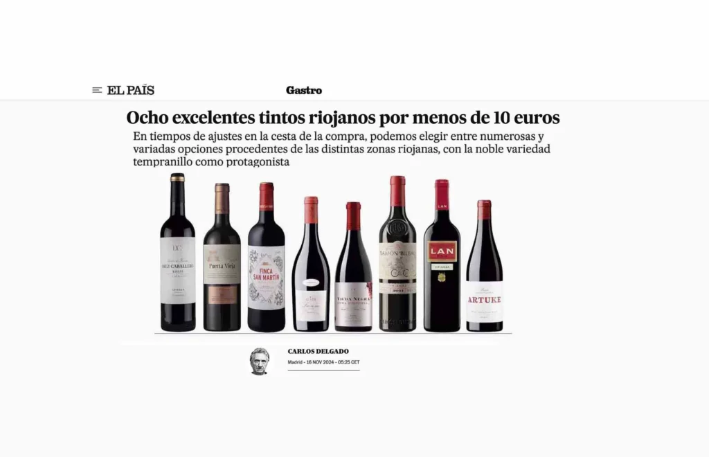 «Ocho excelentes tintos riojanos por menos de 10 euros»